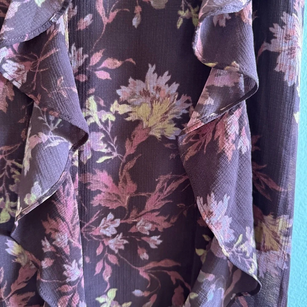 NWT Free People Floral Flounce Around Maxi Skirt 0 - Picture 12 of 13